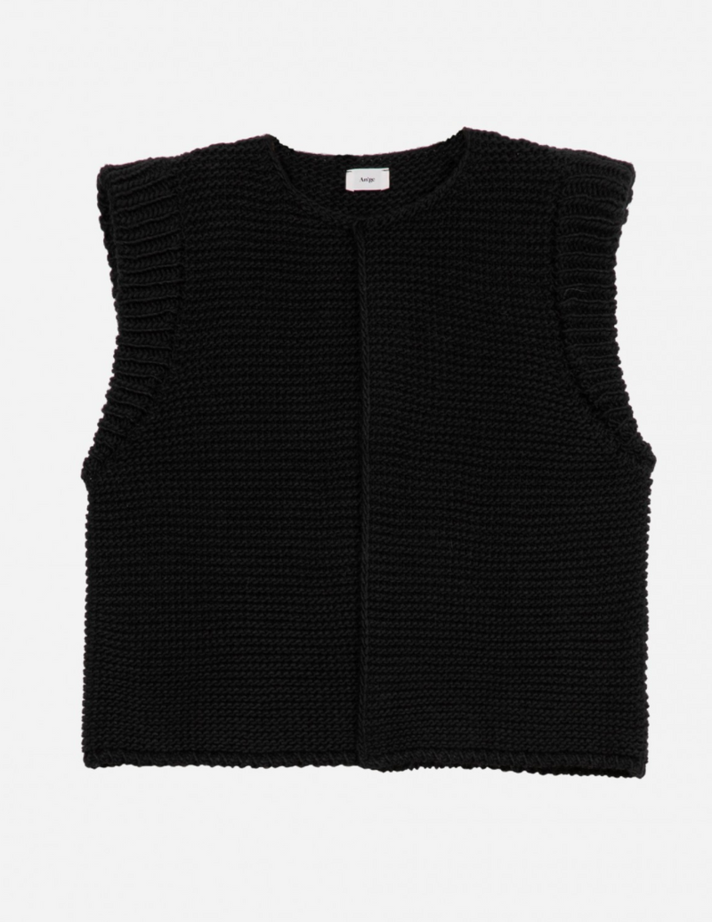 Knitted Vest Cosy Black