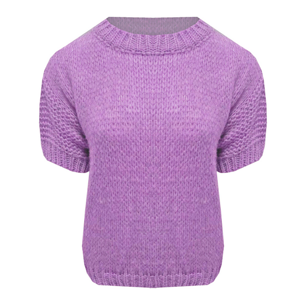 Short-sleeved Knit Claire Lilac