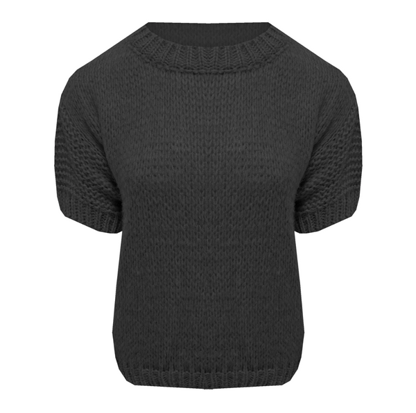 Short-sleeved Knit Claire Black