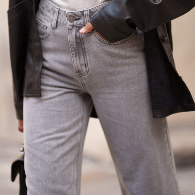 Wide-Leg Jeans Celestin Grey