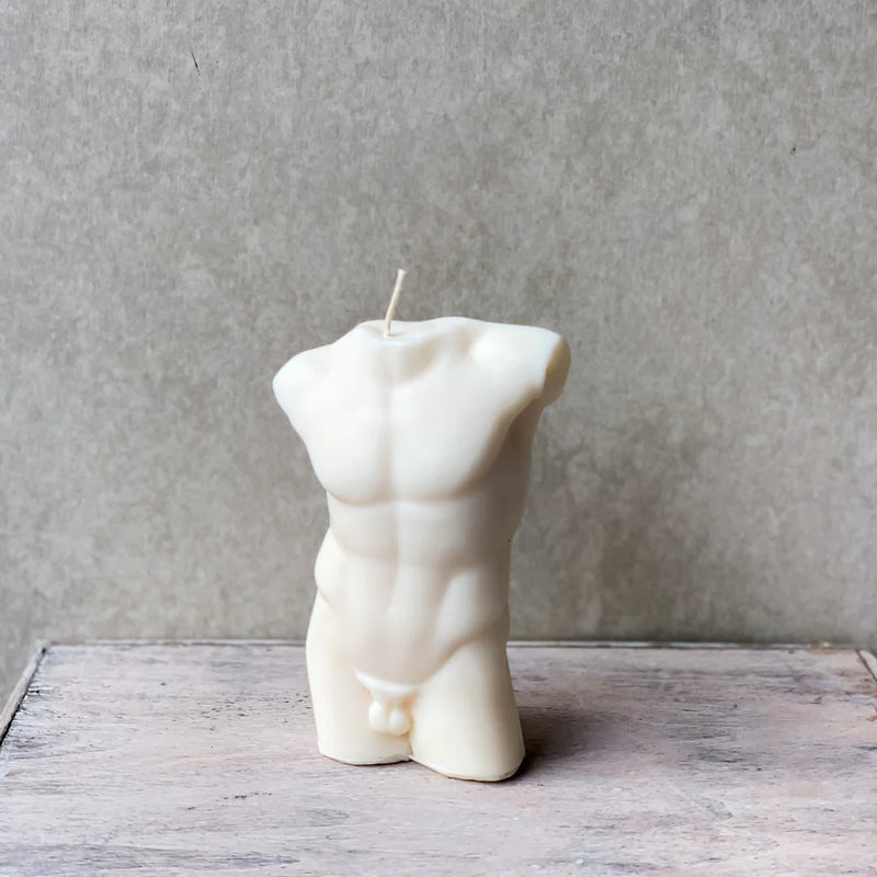 Male Body Candle Small - Ivory