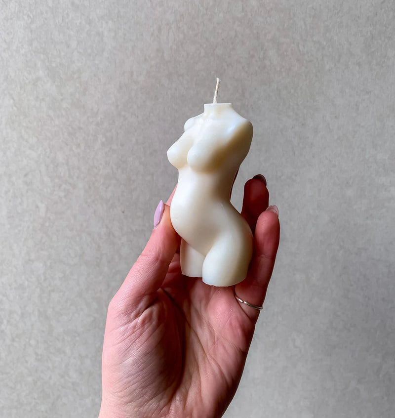 Pregnant Body Candle - Ivory