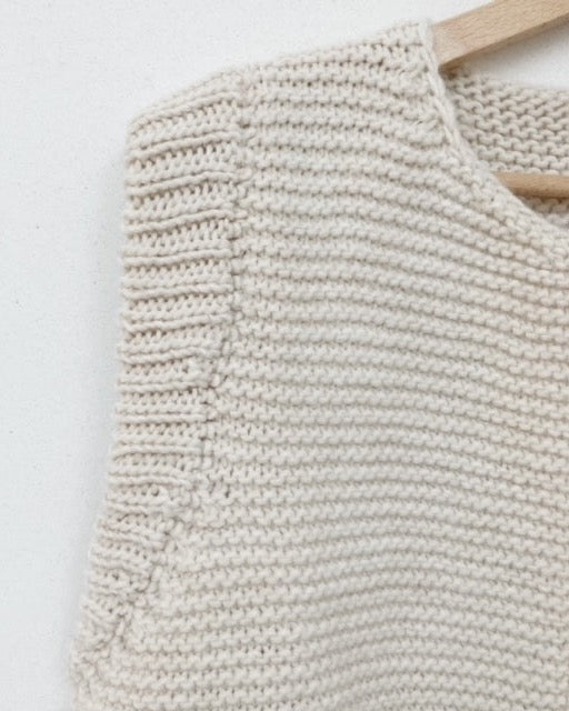 Knitted Vest Cosy Creme