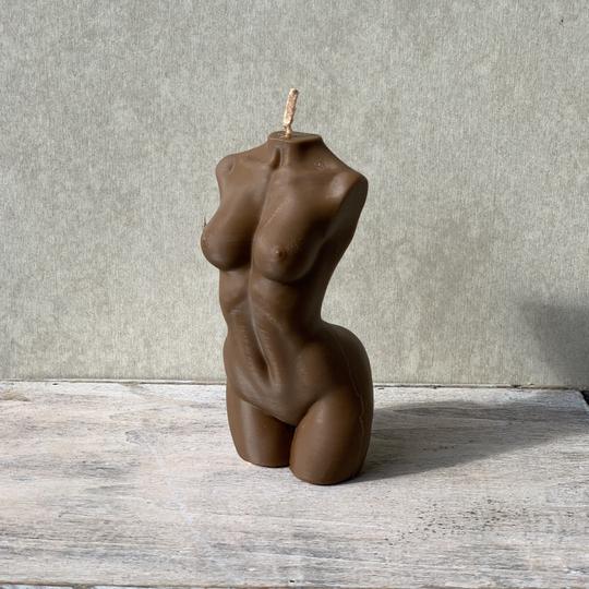 Female Body Candle Small - Cacao
